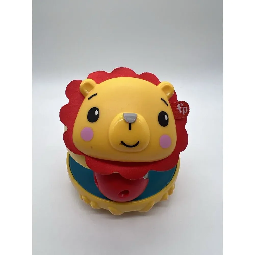 Fisher Price Bat And Wobble Lion Infant Developmental Baby Toys Rattle Sounds